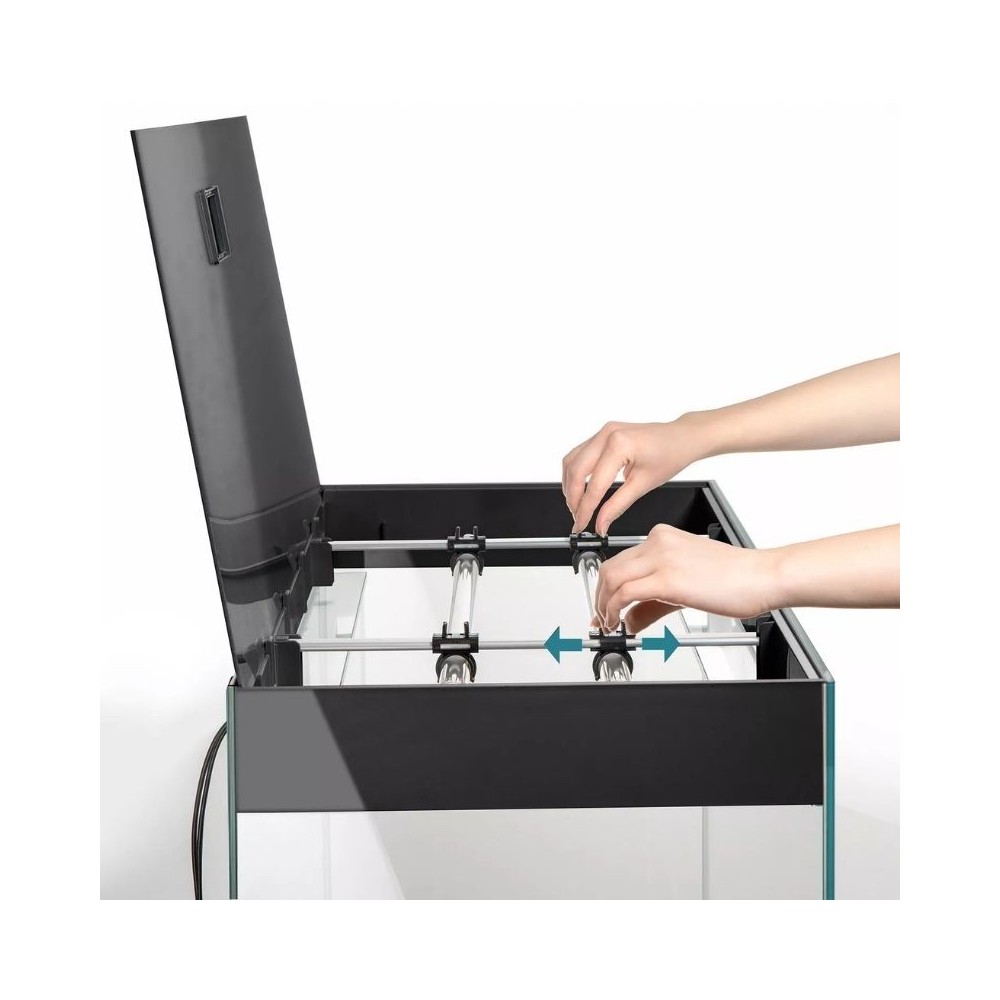 Glossy 80 ST Day&Night akvariumas stačiakampis, juodas, 80x35x50 cm - Image 3