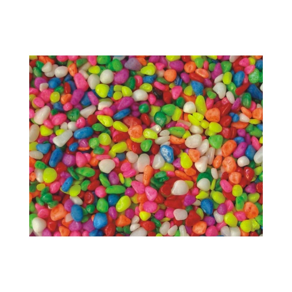 Gruntas akvariumui spalvotas mix 3-5 mm, 1 kg