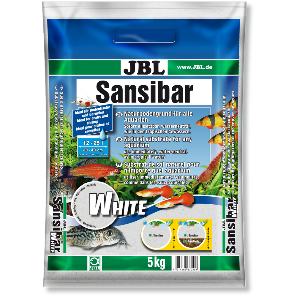 JBL gruntas Sansibar White 5 kg (0,2-0,6 mm), baltas