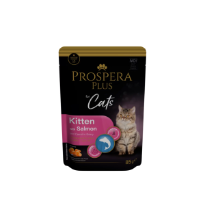 Guliašas jauniems kačiukams Prospera su lašiša ir morkomis, 85 g