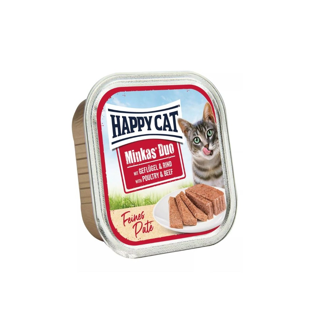 Happy Cat Duo konservai katėms su paukštiena ir jautiena, 100 g