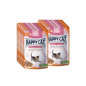 Happy Cat guliašas jauniems kačiukams su antiena Kitten&Junior LandEnte, 10x85 g