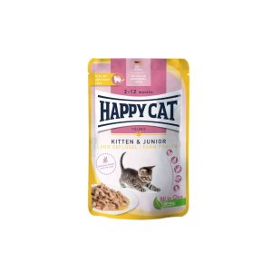Happy Cat guliašas jauniems kačiukams su paukštiena Kitten&Junior LandGeflugel, 85 g