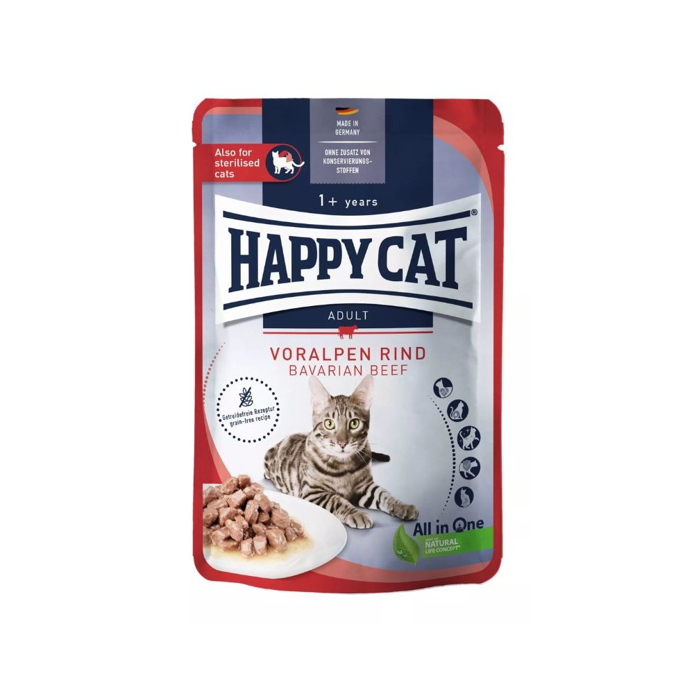Happy Cat guliašas katėms su jautiena VoralpenRind, 85 g