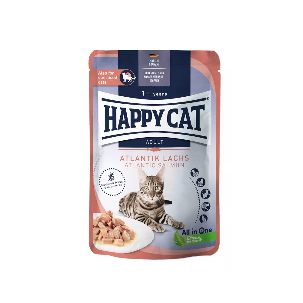 Happy Cat guliašas katėms su lašiša AtlantikLachs, 85 g