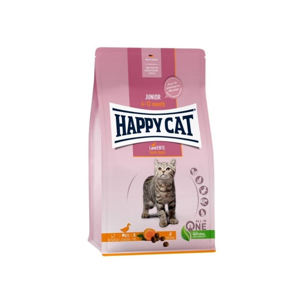 Happy Cat visavertis pašaras jauniems kačiukams su antiena Junior LandEnte, 4 kg