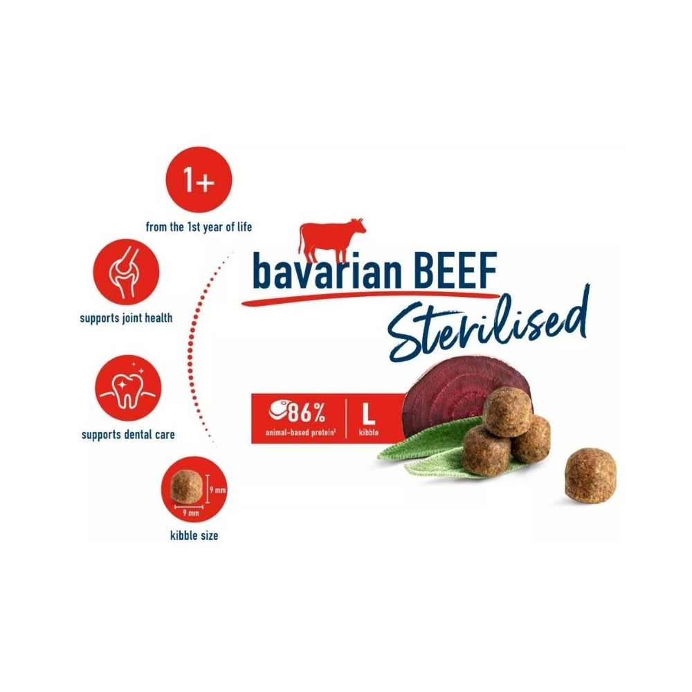 Happy Cat visavertis pašaras sterilizuotoms katėms su jautiena Sterilised VoralpenRind, 10 kg - Image 2