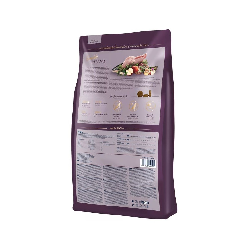 Happy Dog visavertis pašaras suaugusiems šunims su triušiena ir lašiša Ireland 12,5 kg - Image 4