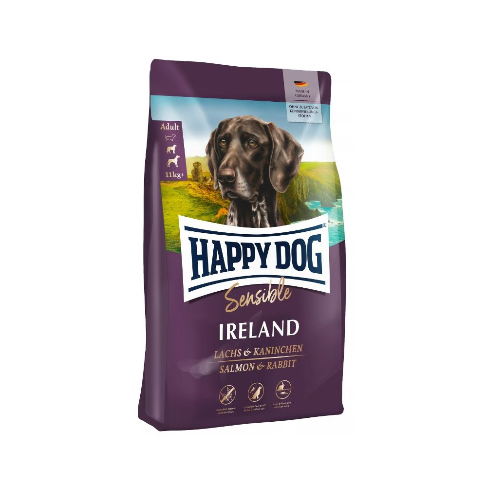 Happy Dog visavertis pašaras suaugusiems šunims su triušiena ir lašiša Ireland 12,5 kg
