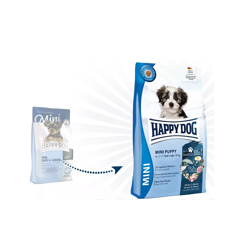 Happy Dog Mini Puppy pašaras jauniems šuniukams, 800 g