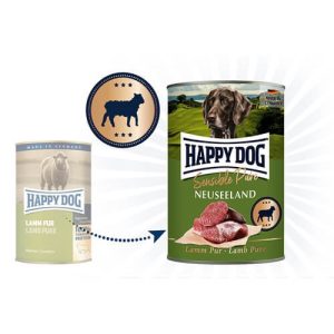 Happy Dog Sensitive Pure Neuseeland konservai šunims su ėriena, 400 g
