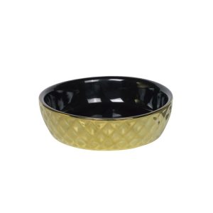 Dubenėlis katėms GOLD, keramikinis, 14x4 cm, 0,25 l