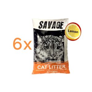 Kraikas katėms, sušokantis citrinų kvapo, Savage, 6x5 l