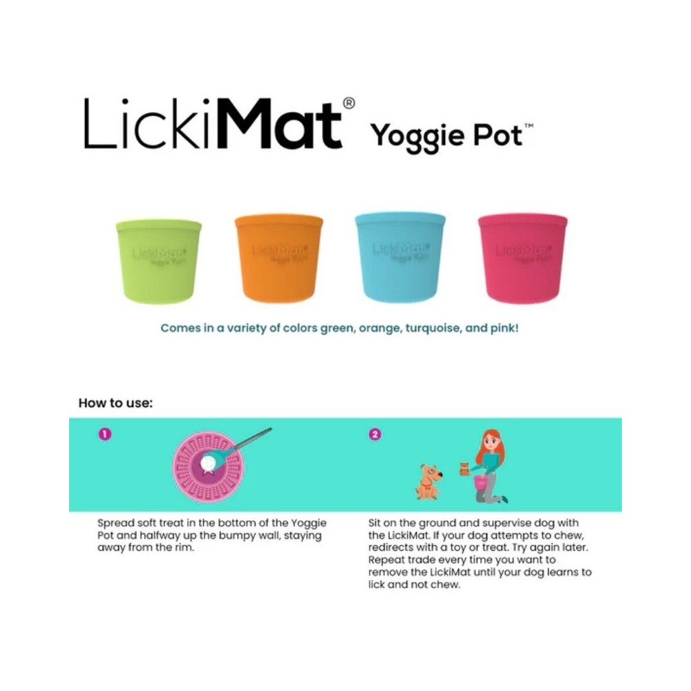 Laižymo puodelis LickiMat Dog Yoggie Pot, turkio spalvos - Image 2