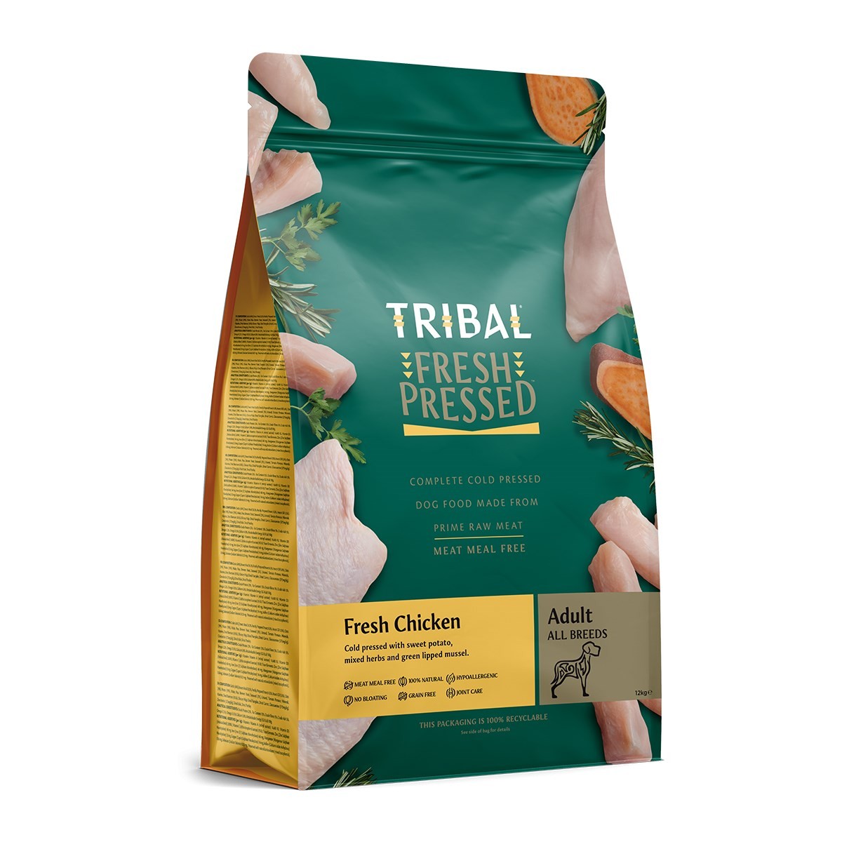 Šalto spaudimo maistas suaugusiems šunims su vištiena – Tribal Fresh Pressed Adult Chicken