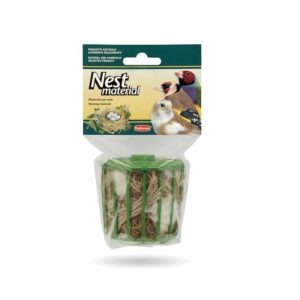 Natūralus pluoštas (džiutas, sizalis, kokosų ir medvilnės pluoštai) paukščių lizdams, su laikikliu