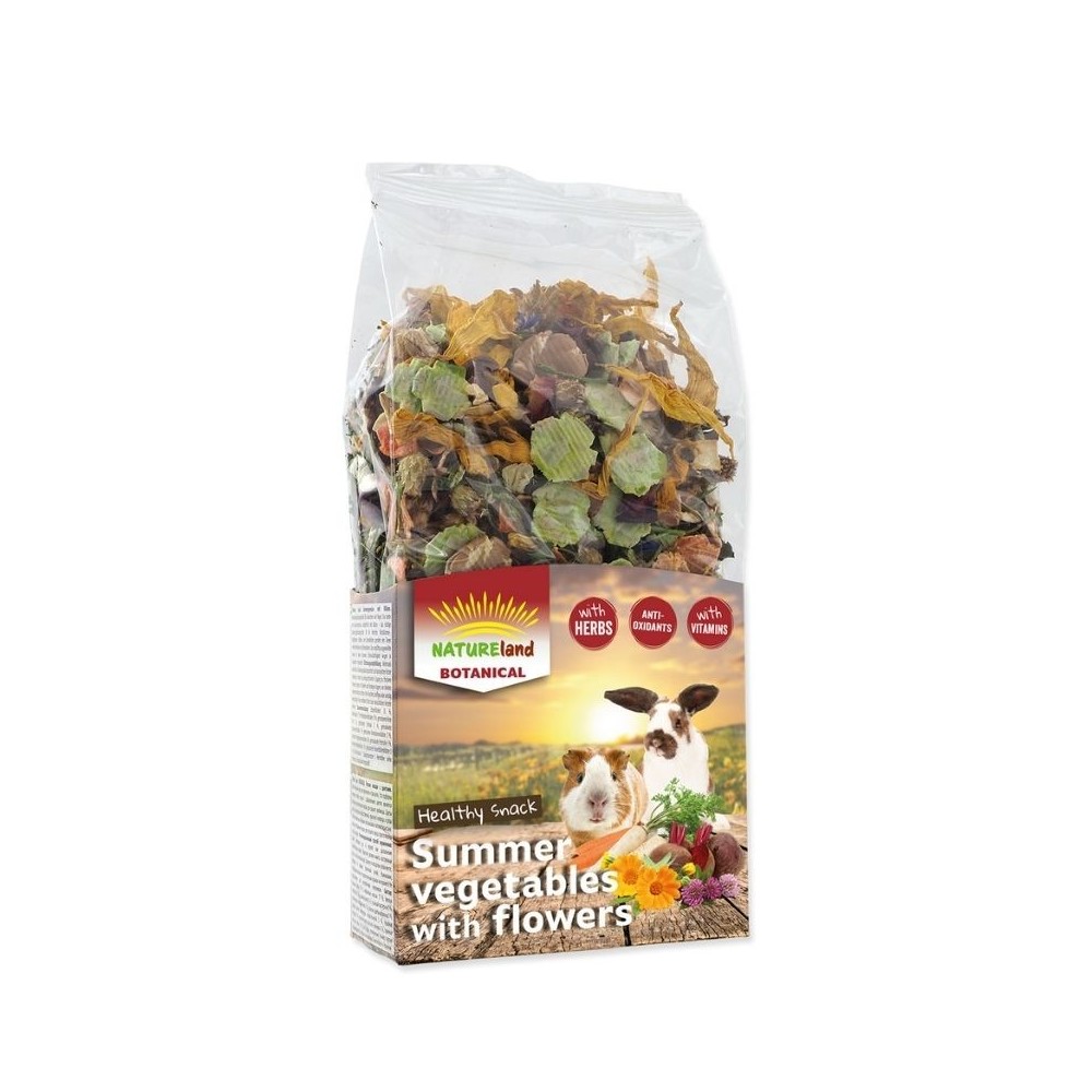 Nature Land Botanical skanėstas graužikams su daržovėmis ir žiedlapiais, 100 g