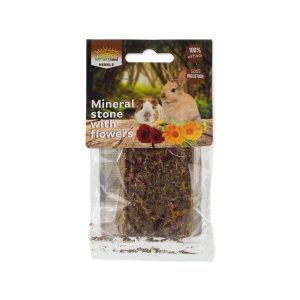 Nature Land Nibble mineralinis akmuo graužikams su žiedlapiais, 100 g
