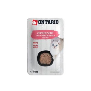 Ontario drėgnas maistas (sriuba) jauniems kačiukams su vištiena, morkomis ir ryžiais, 40 g