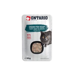 Ontario drėgnas maistas (sriuba) katėms su jūrų žuvimis ir daržovėmis, 40 g