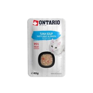 Ontario drėgnas maistas (sriuba) katėms su tunu ir daržovėmis, 40 g