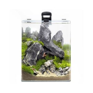 Opti Bent 20 akvariumas stačiakampis, juodas, 25x25x30 cm, 19 l