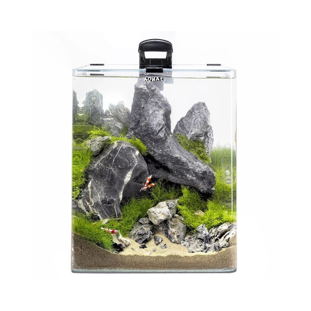 Opti Bent 20 akvariumas stačiakampis, juodas, 25x25x30 cm, 19 l