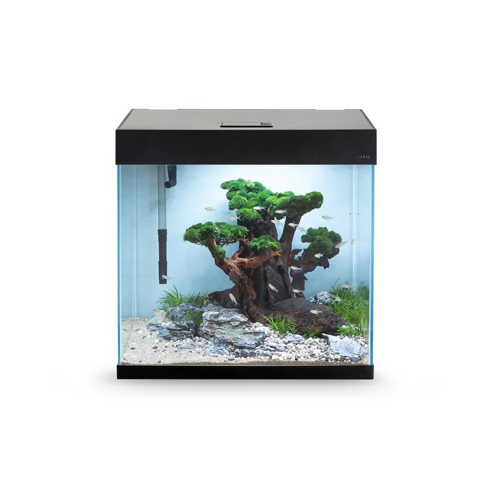 Opti Set 130 akvariumas stačiakampis, juodas, 61x41x56 cm, 130 l