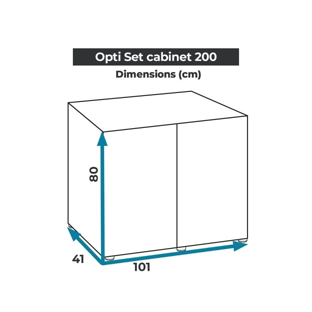 Opti Set 200 spintelė stačiakampė, balta, 101x41x80 cm - Image 4