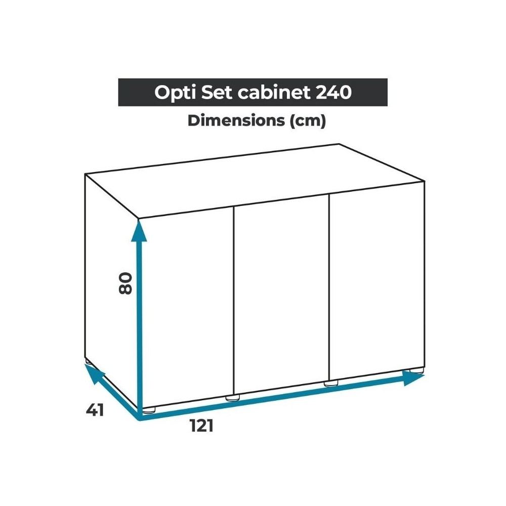 Opti Set 240 spintelė stačiakampė, balta, 121x41x80 cm - Image 3