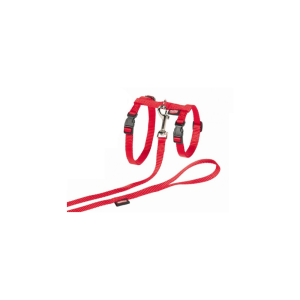 Petnešos su pavadėliu katėms, XL, raudonos