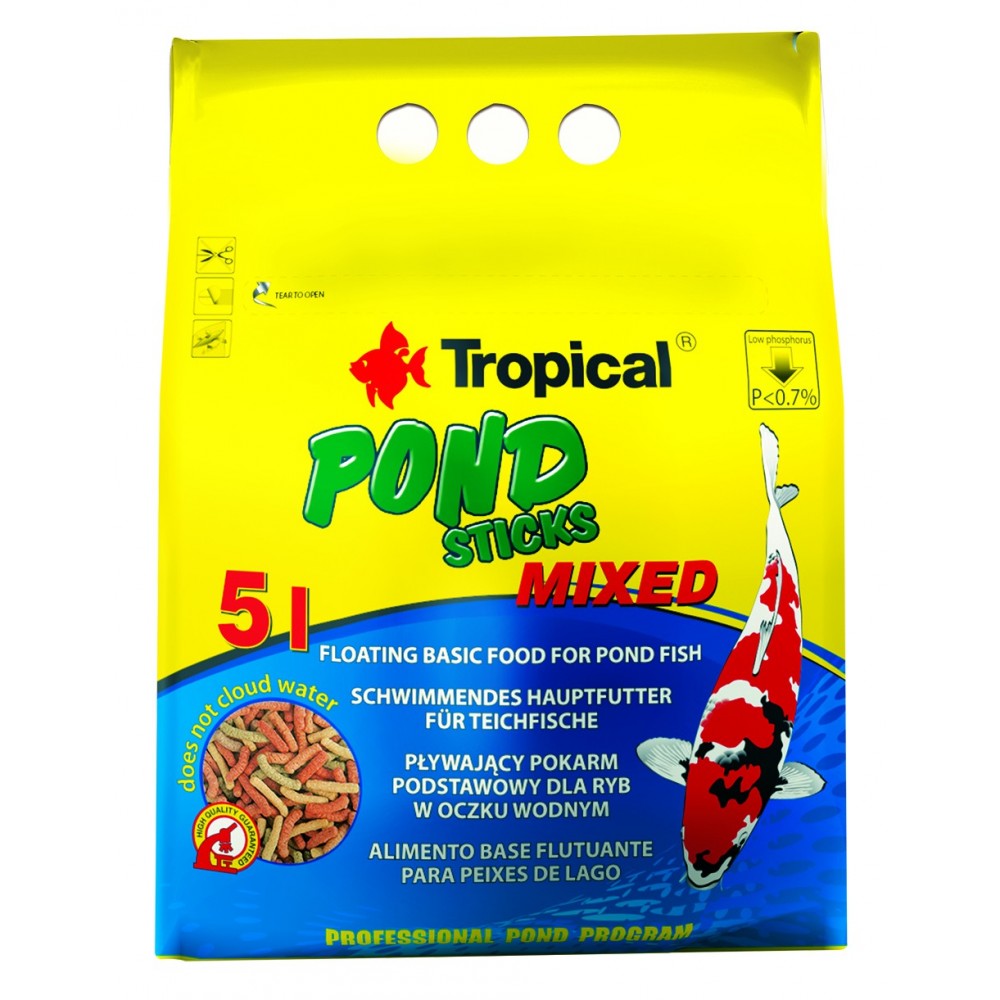 Tropical Pond Sticks Mixed maistas Koi karpiams spalvotomis lazdelėmis 1000 ml - Image 2
