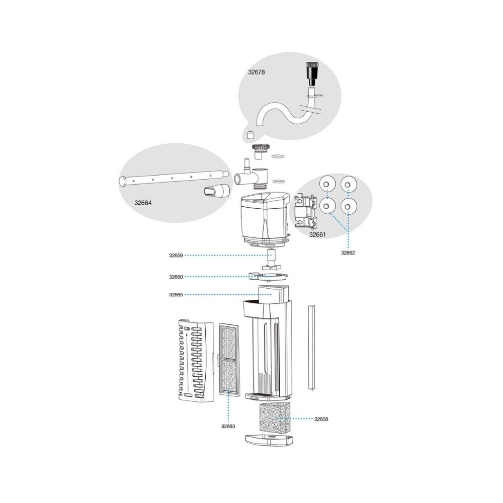 Sera vidinis kampinis filtras X-Edge 450, 450 l/h, 5 W - Image 2