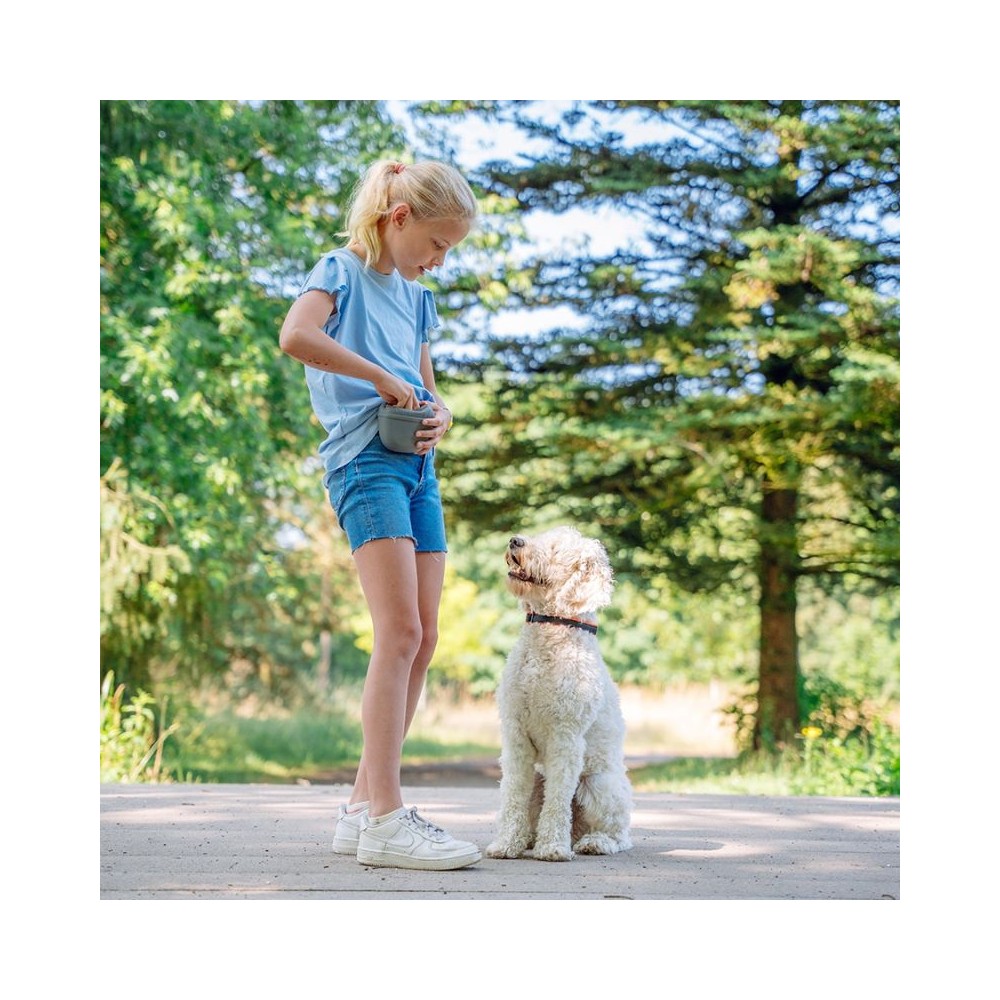 Silikoninis maišelis skanėstams, pilkas, 12,5x4x10,5 cm - Image 5