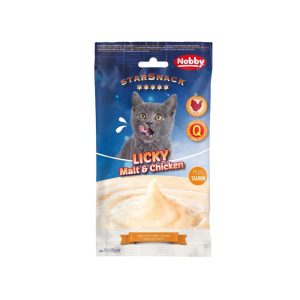 Skanėstas katėms su malt pasta ir vištiena Licky, 5x15 g