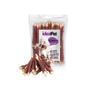 Skanėstas šunims galvijų odos pagaliukai su antiena, 500 g