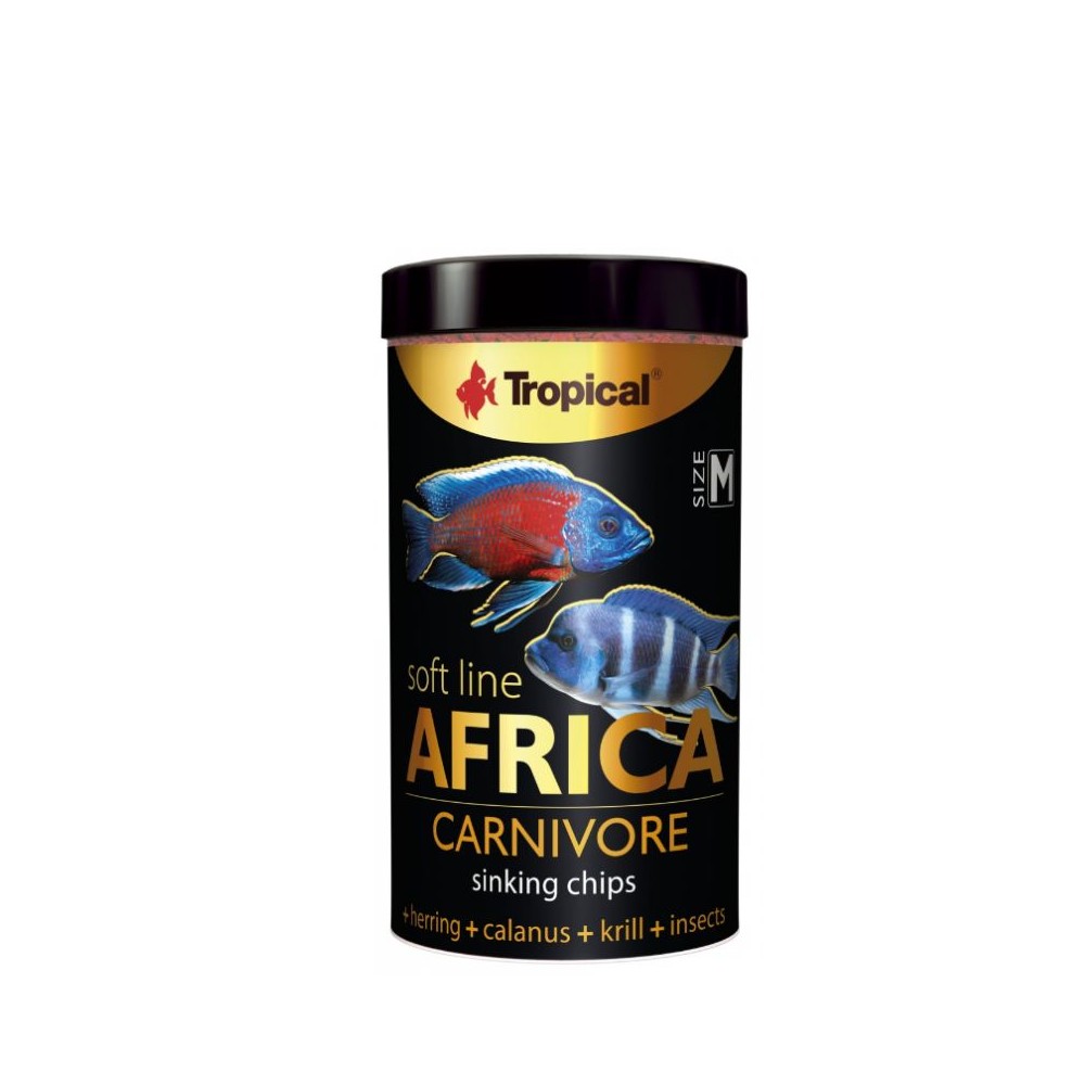 Tropical Soft Line Africa Carnivore minkštas pašaras visaėdėms ir mėsėdėms Afrikos žuvims 250 ml