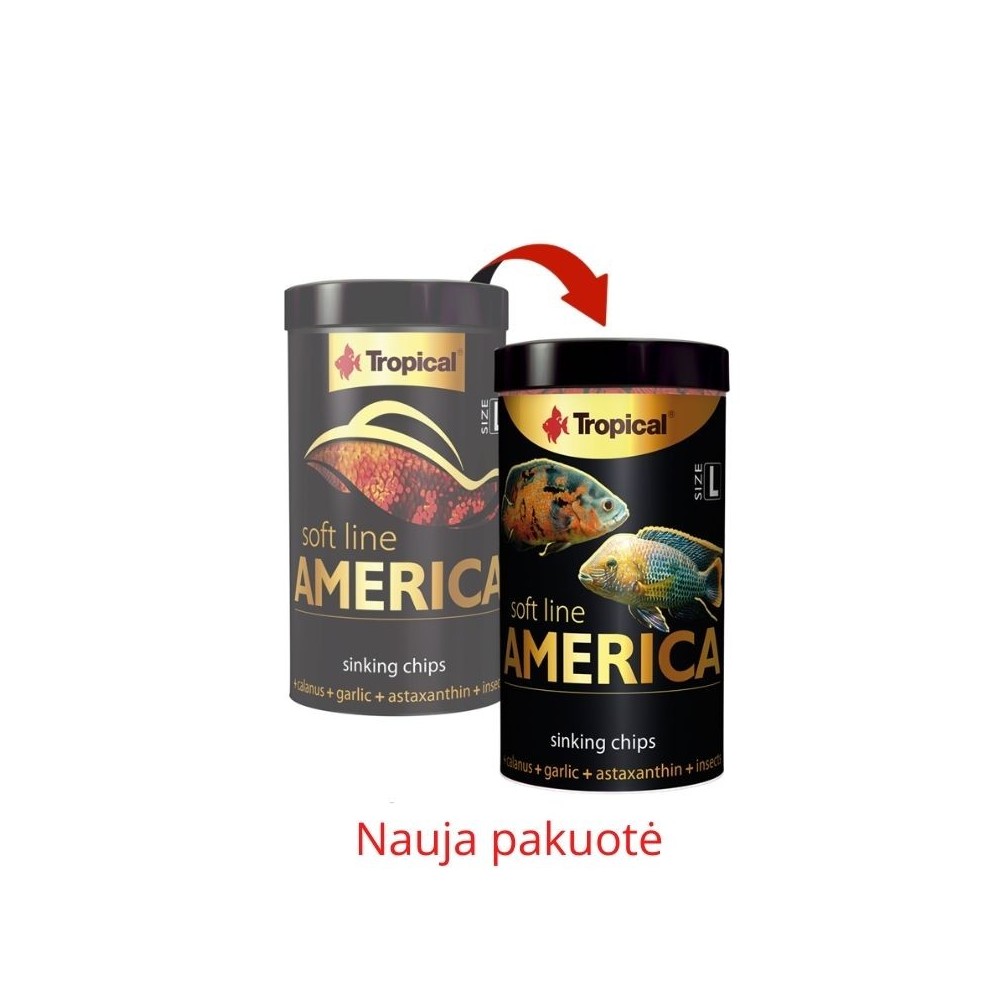 Tropical Soft Line America L minkštas maistas visaėdėms ir mėsėdėms Amerikos žuvims 100 ml - Image 2