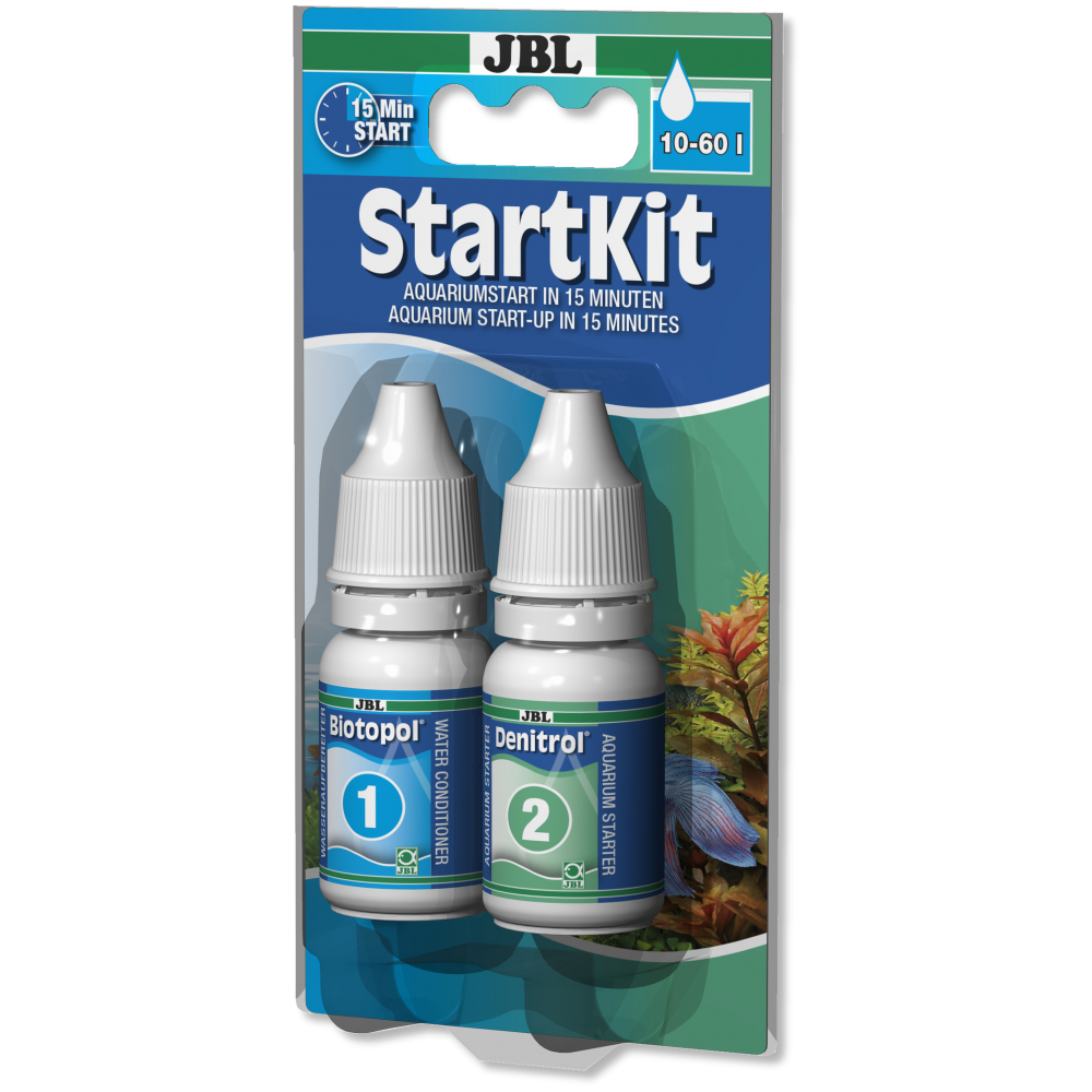 StartKit vandens kondicionierius Biotopol ir gerosios bakterijos Denitrol gėlavandeniams akvariumams 2x15 ml