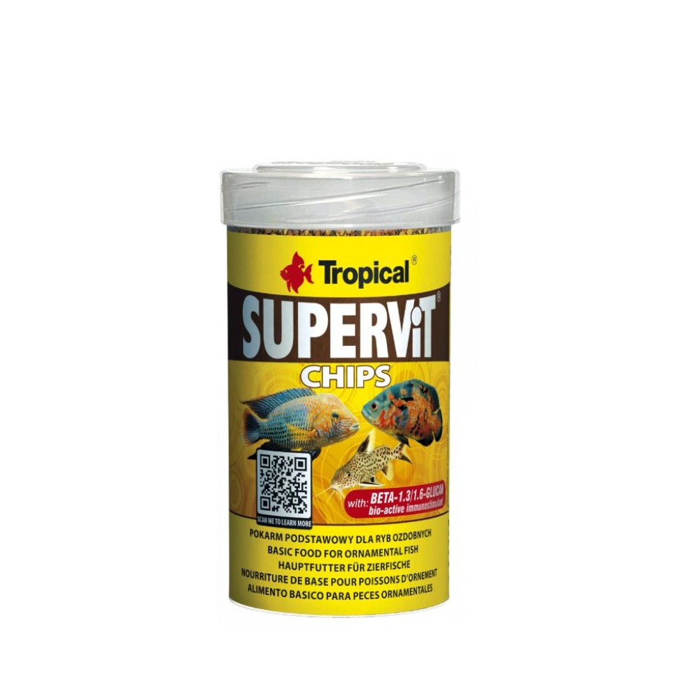 Tropical Supervit Chips pašaras žuvims su Beta-gliukanu 250 ml