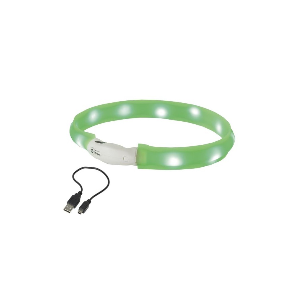 Šviečiantis antkaklis Visible S, žalias, 25 mm, 40 cm