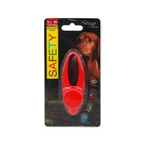 Šviečiantis silikoninis pakabukas šunims, raudonas