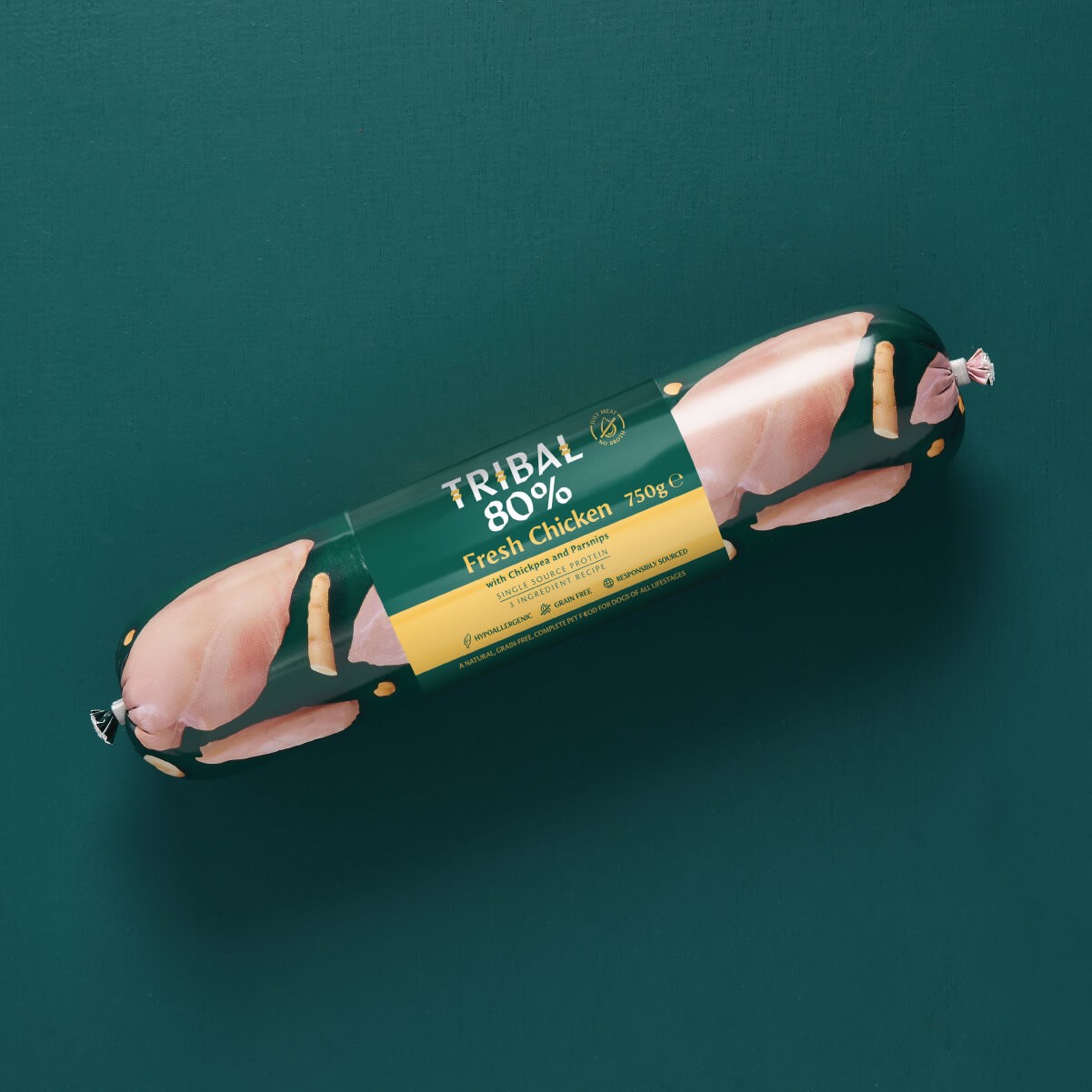 Šlapias maistas šunims su šviežia vištiena – Tribal Gourmet Sausage 80% Fresh Chicken - Image 3