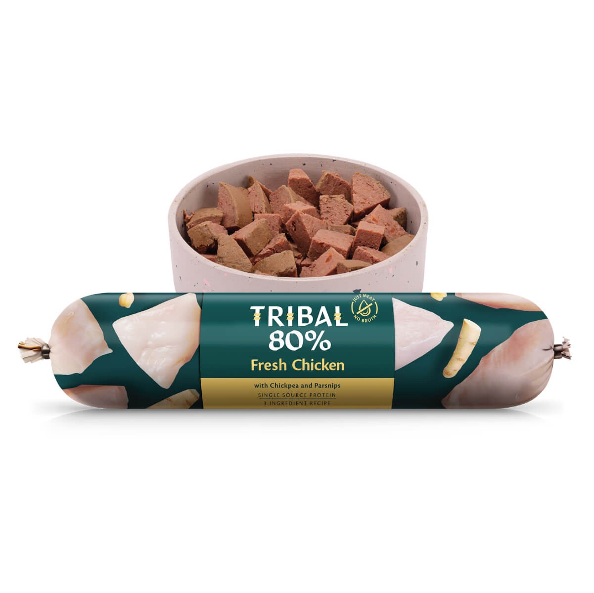 Šlapias maistas šunims su šviežia vištiena – Tribal Gourmet Sausage 80% Fresh Chicken - Image 6