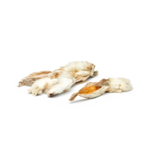 LOKIO Natūralus skanėstas šunims ir katėms triušių ausys su kailiu, 100 g