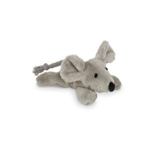 Žaislas katėms pliušinė pelė su katžole, 9 cm