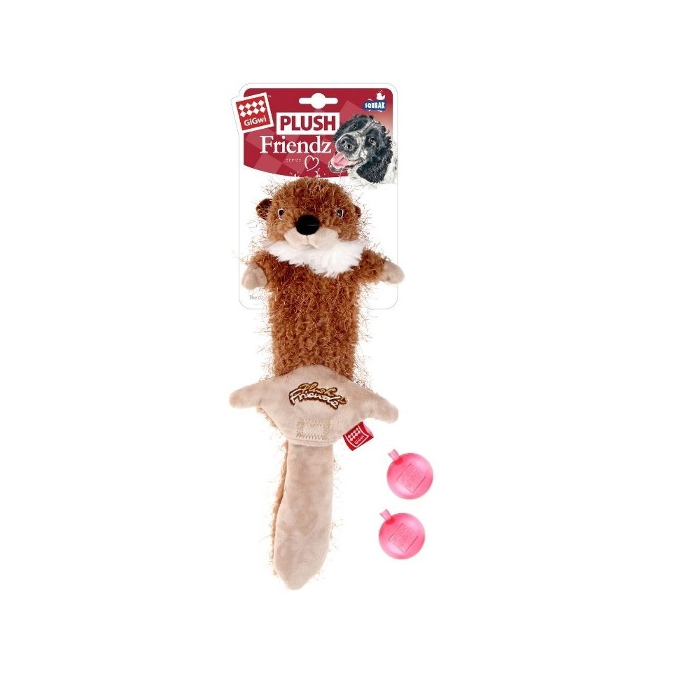 Žaislas šunims GiGwi Plush Friendz Medium Squireel Skin pliušinis voverės kailis - Image 2