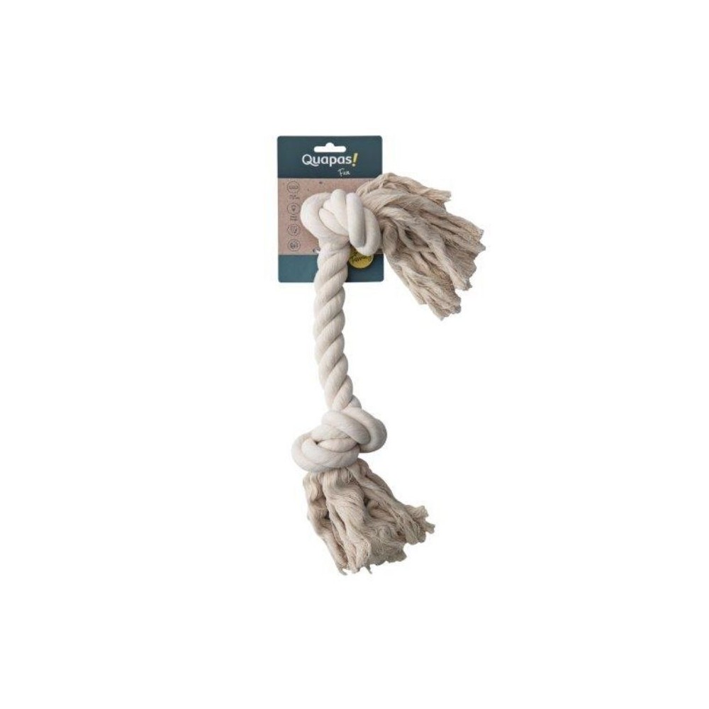 Žaislas šunims iš natūralios virvės, su 2 mazgais, L, 70 cm
