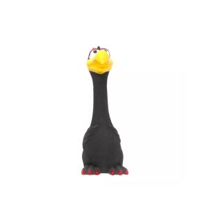 Žaislas šunims lateksinė višta, juoda, 20,5 cm